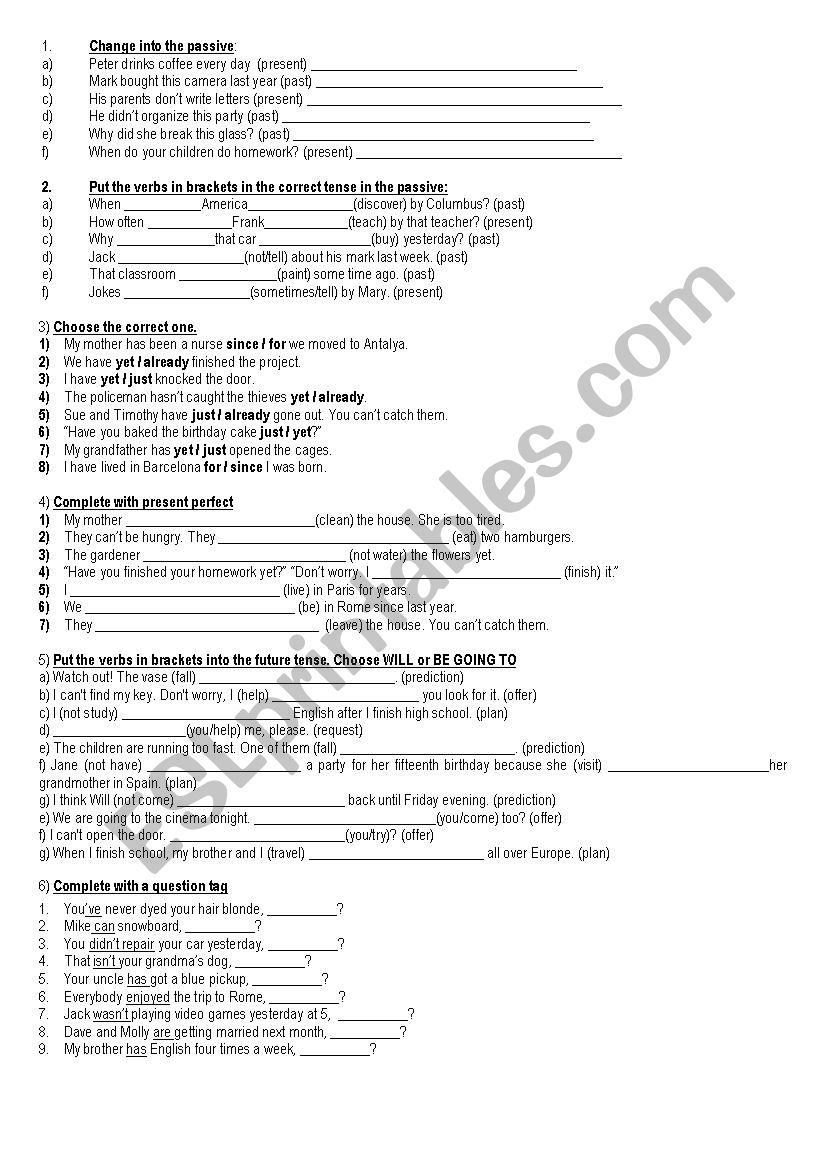 Review worksheet