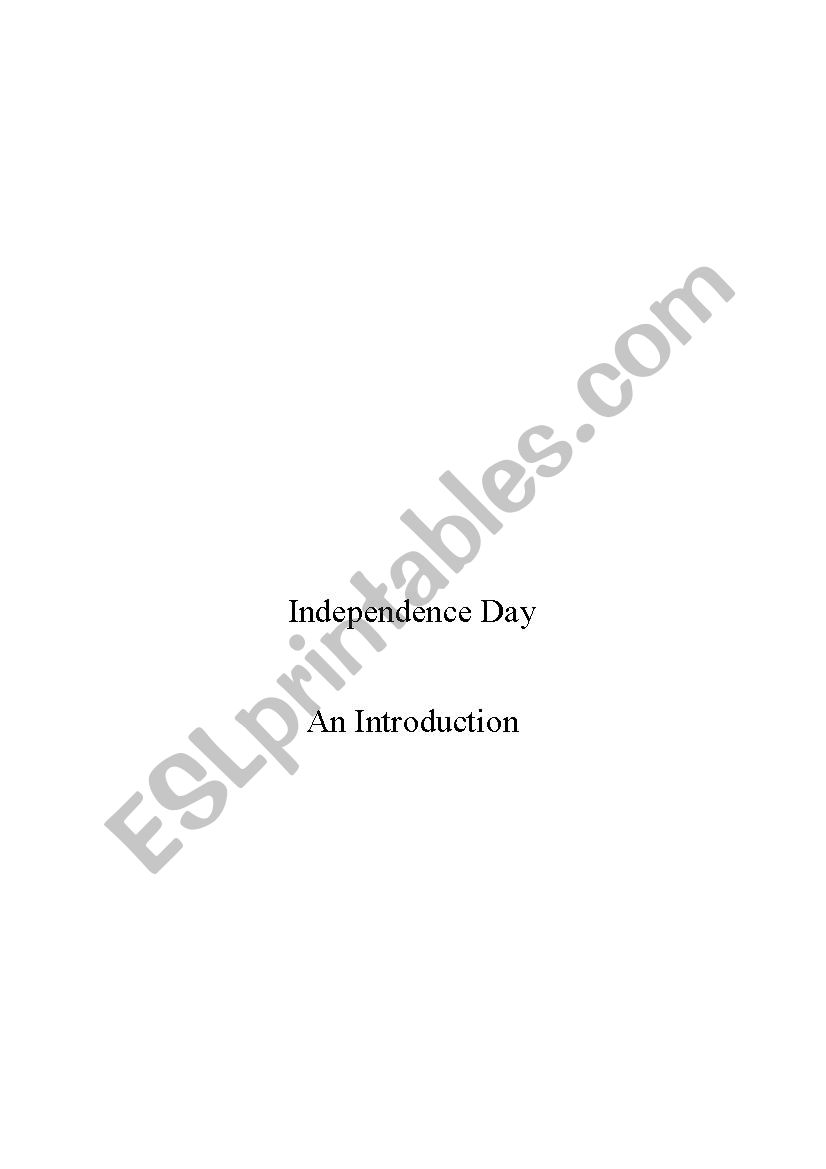 Independence Day/ 4th of July worksheet