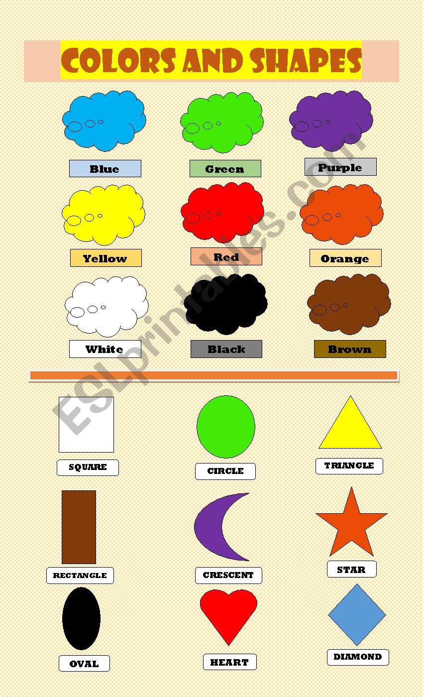 colors and shapes worksheet