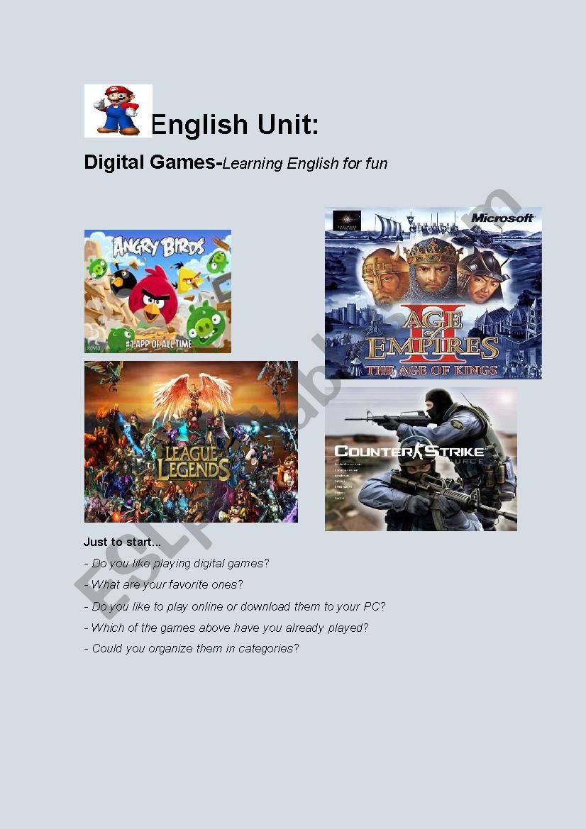 Digital Games- Age of Empires II to teach Vocabulary and Imperative Forms