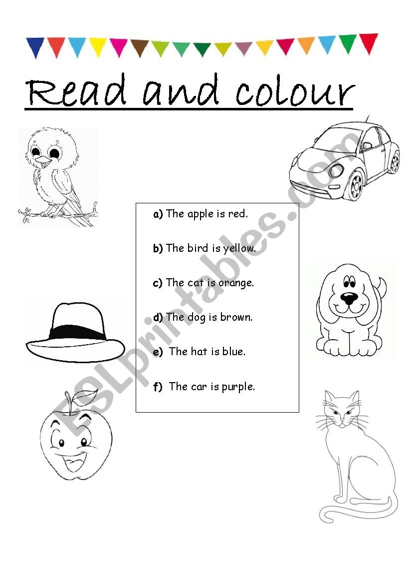 Read and color worksheet