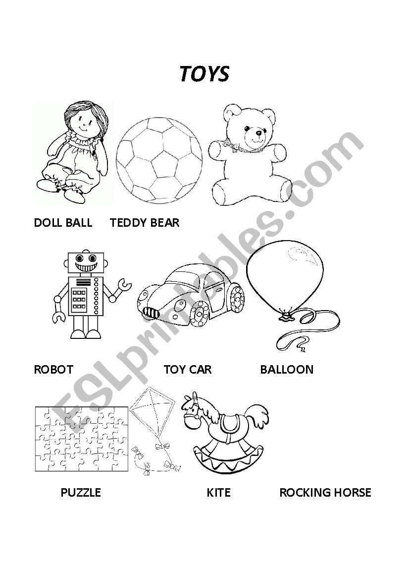 Toys worksheet