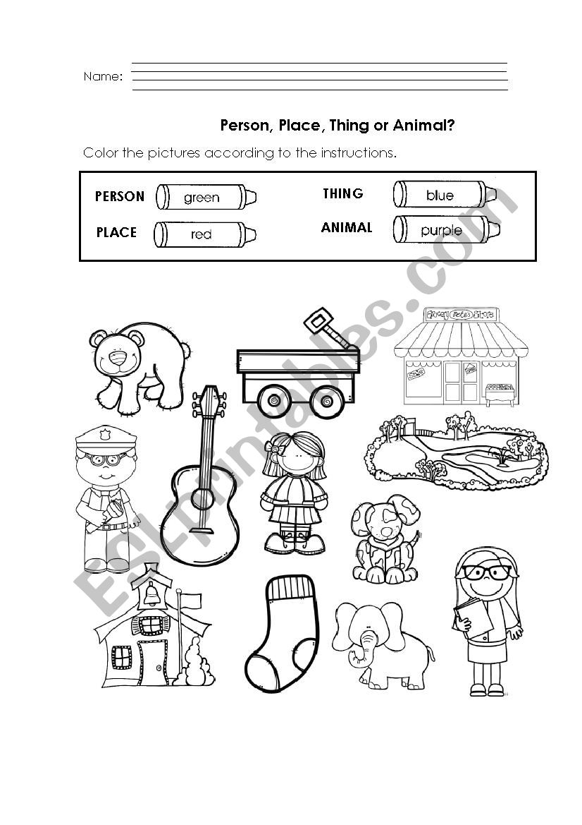 Nouns worksheet