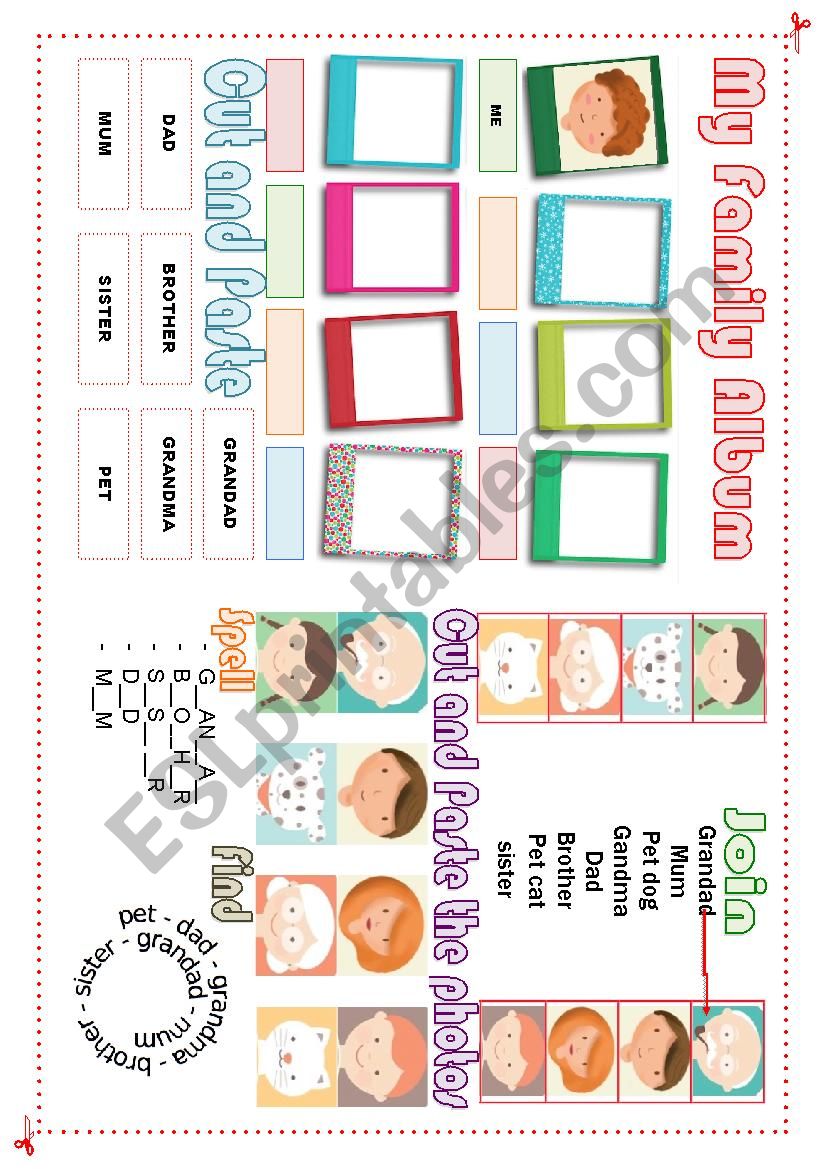 Family album worksheet