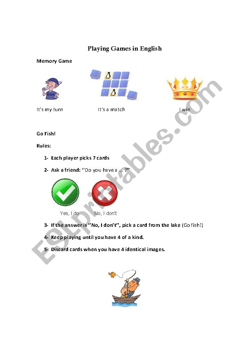 Games - Language  worksheet