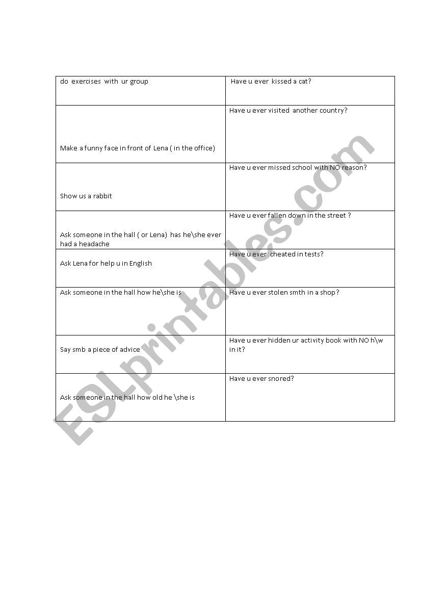 game truth or dare worksheet