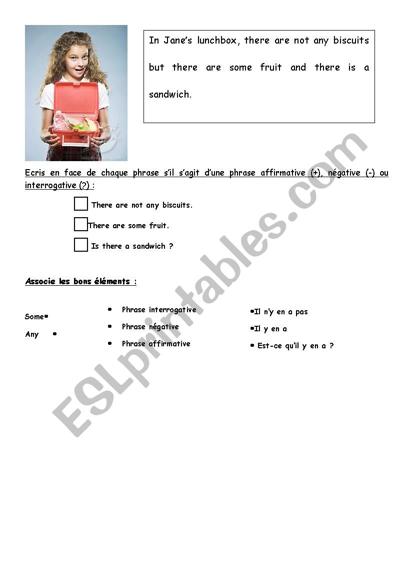 healthy lunchbox worksheet