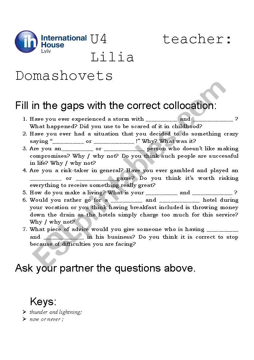 Vocabulary based on EF 3rd edition Upper-intermediate Unit 10B