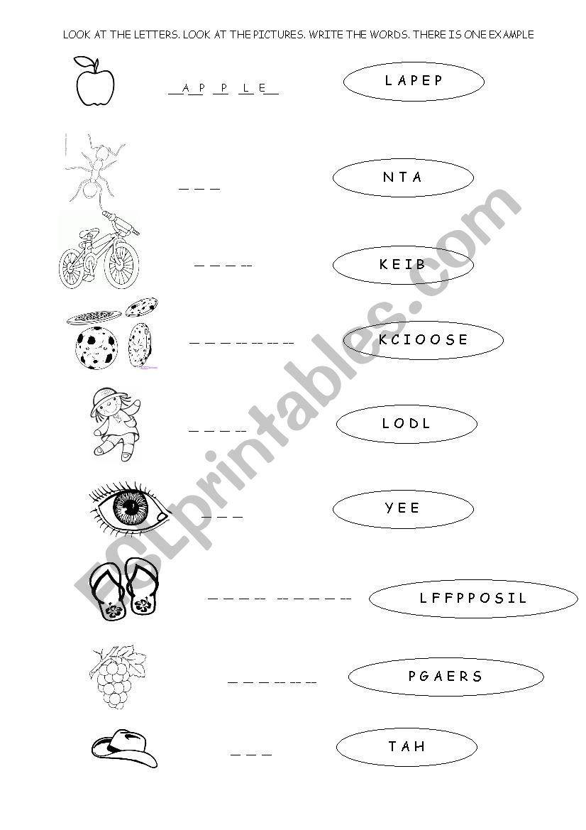 ABC worksheet