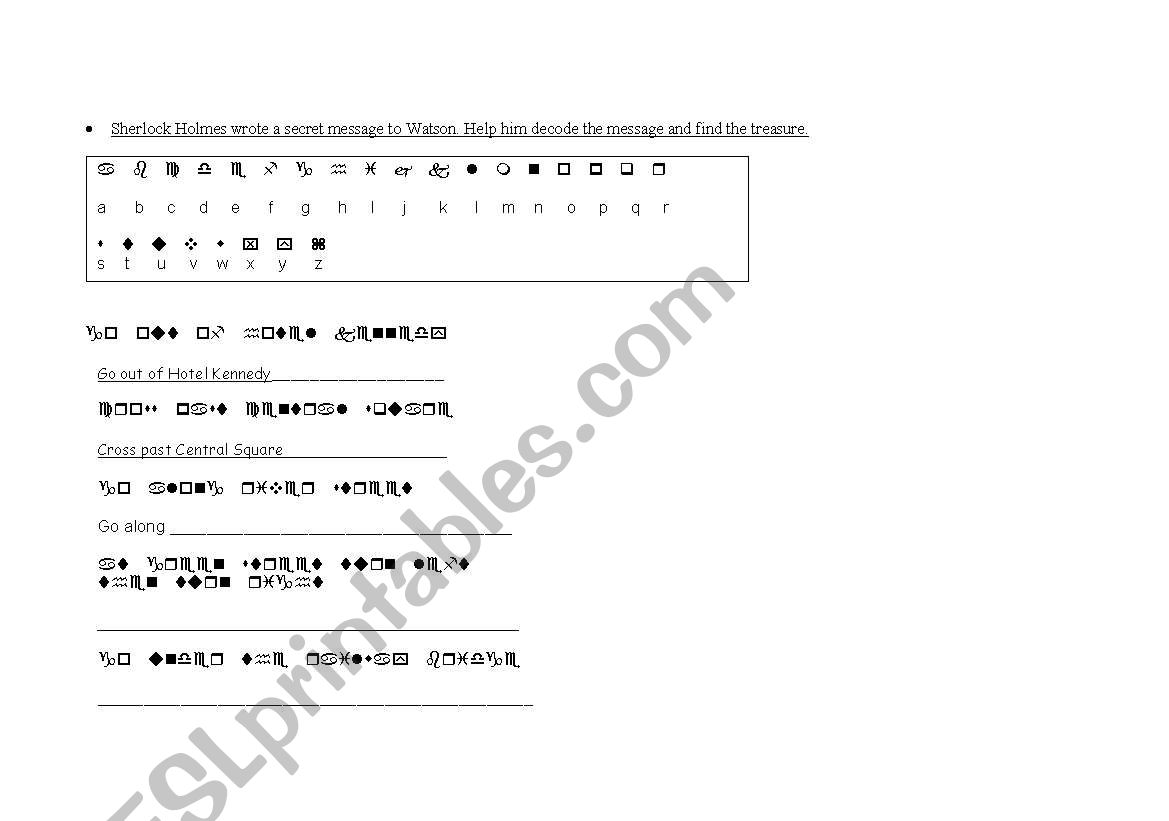 Game: giving directions worksheet