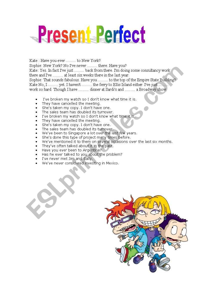 Present Perfect worksheet