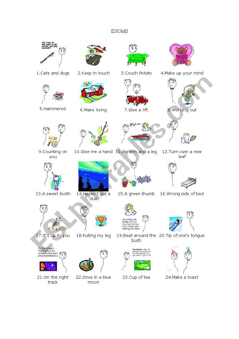 Idioms - Daily Expressions worksheet