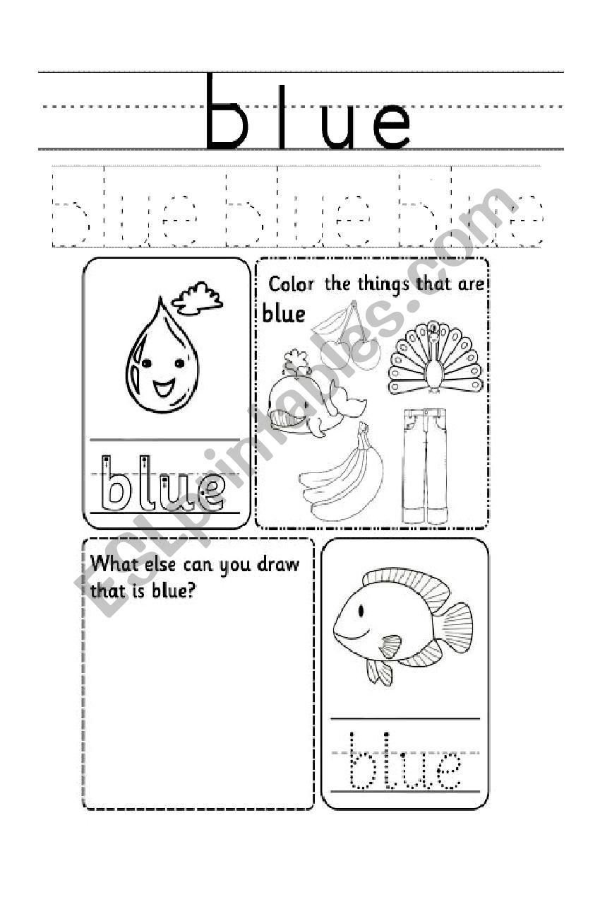 color blue worksheet