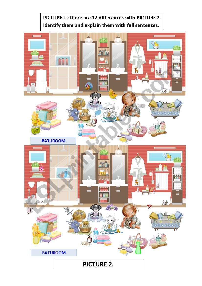 A Game Of Differences Speak Or Write The 17 Differences 1