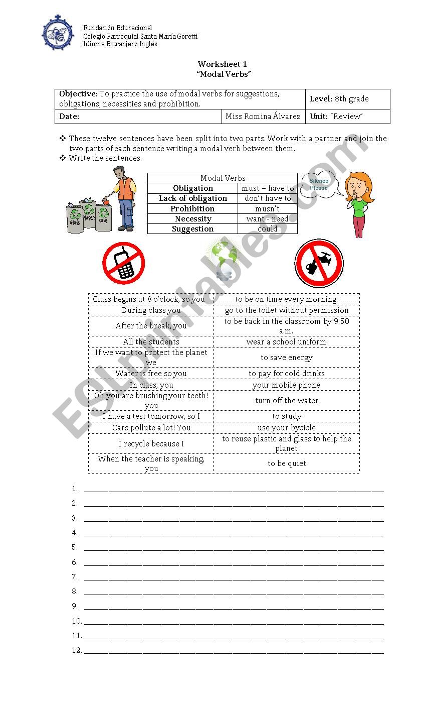 modal verbs worksheet