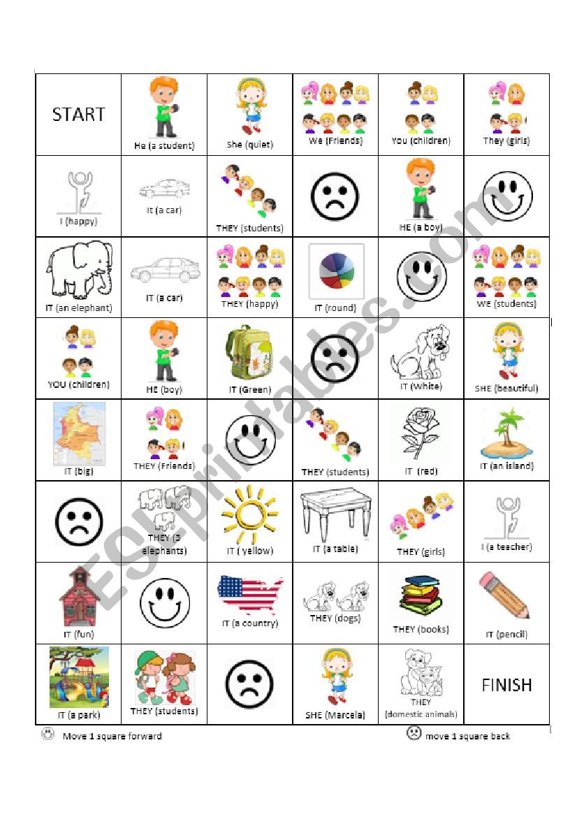Pronouns and Verb to be  worksheet