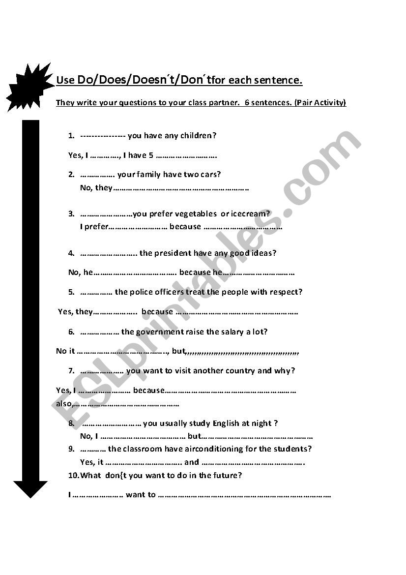 Practice grammar, elementary worksheet