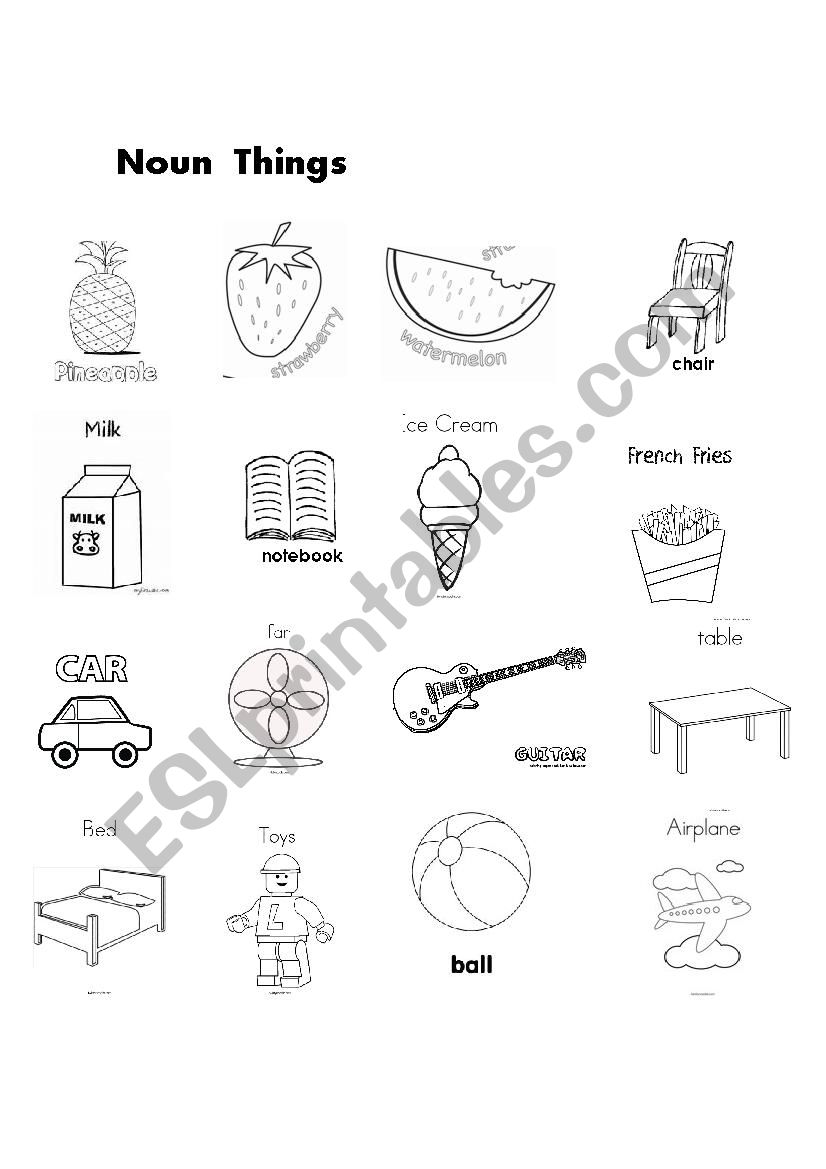 Nouns worksheet