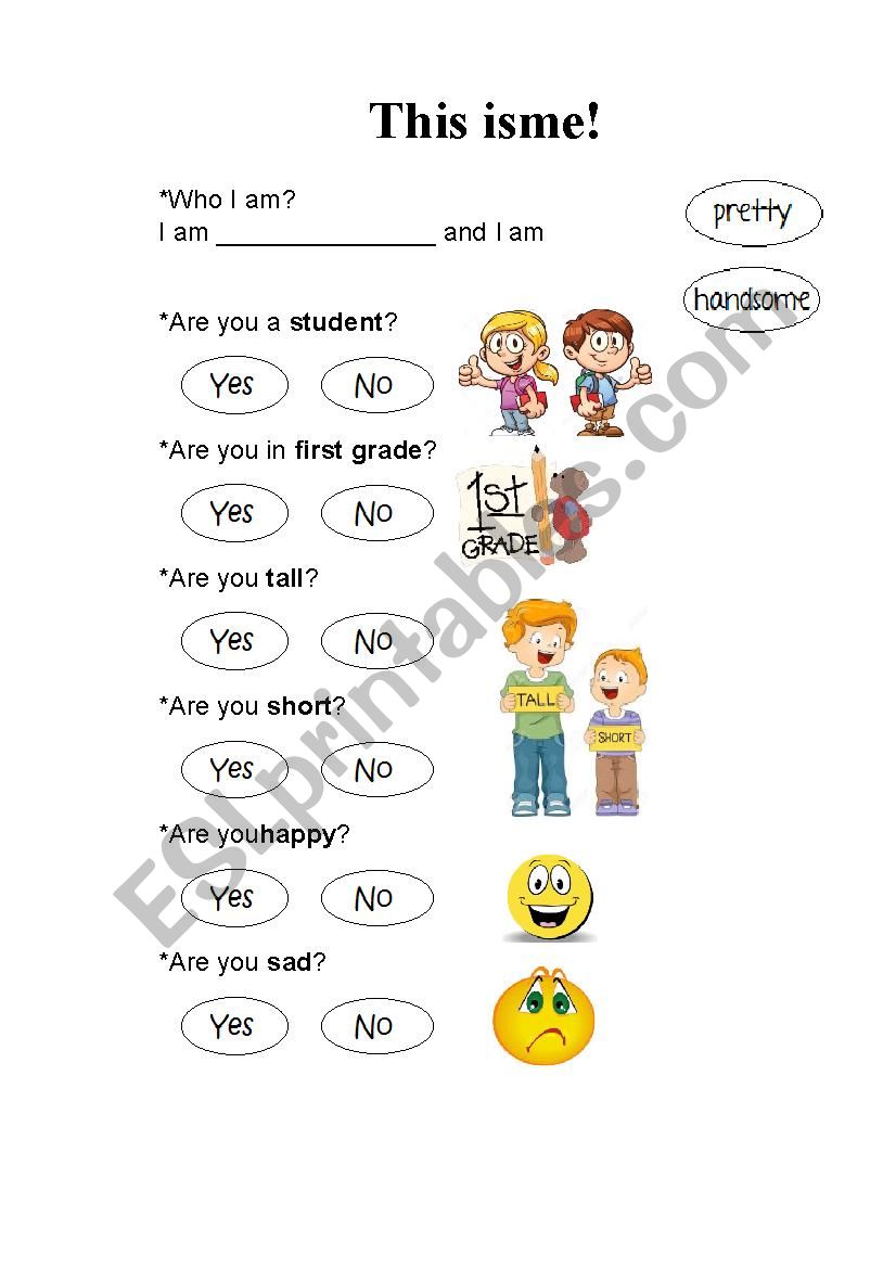 Who I am? worksheet