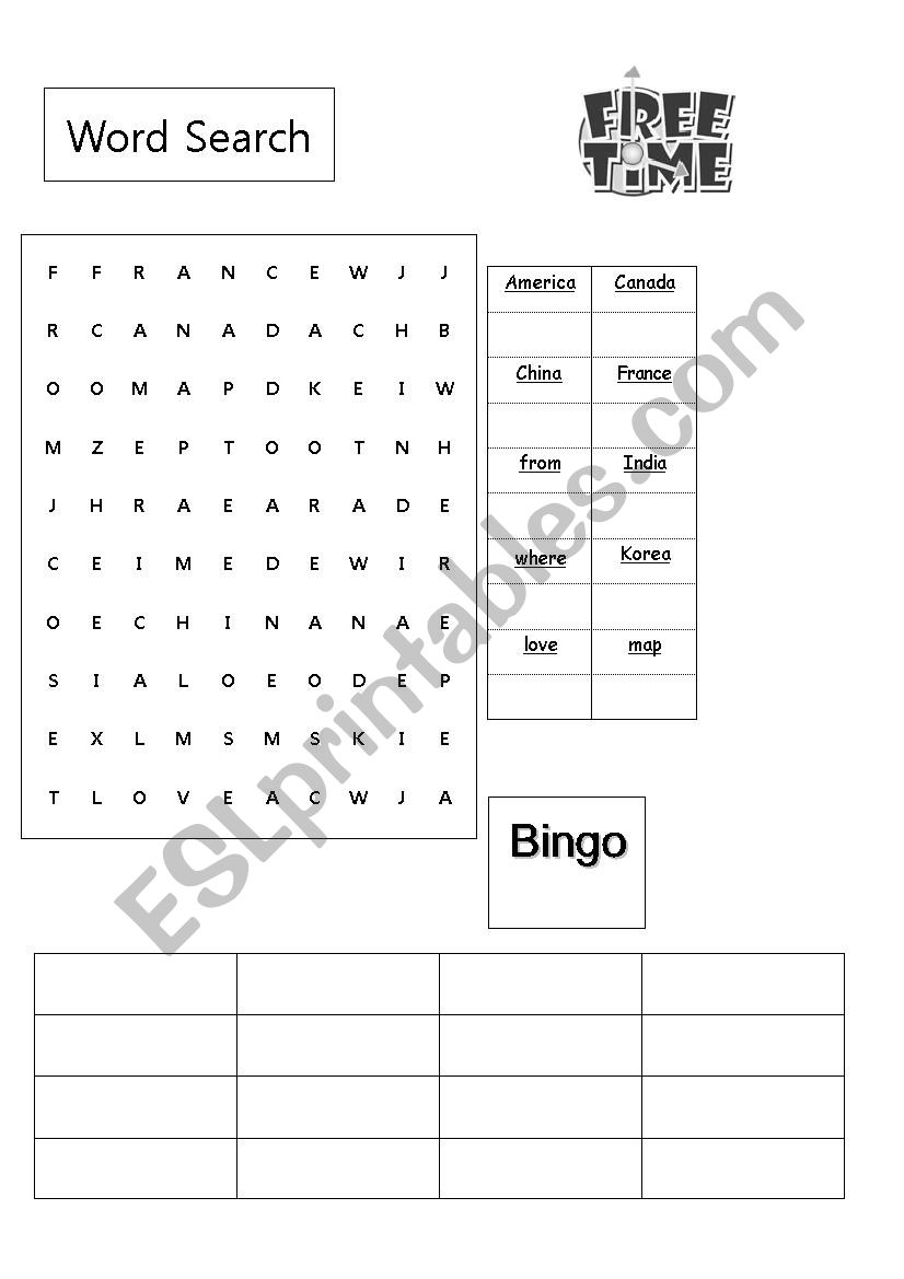 FINDING WORDS worksheet