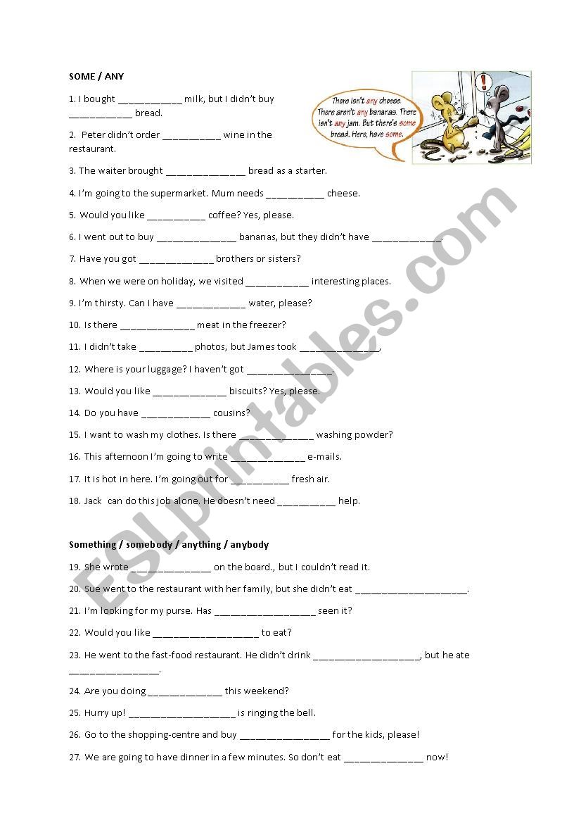 some any worksheet