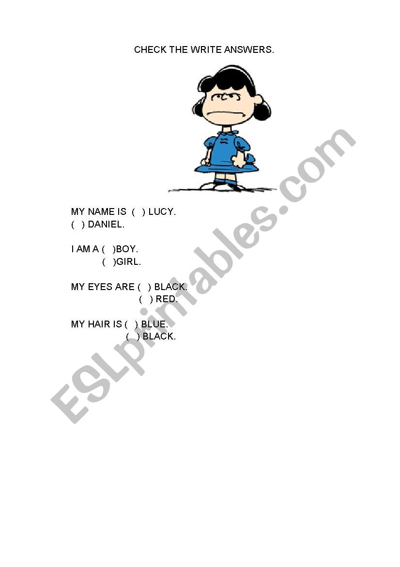 PERSONAL INFORMATION  worksheet