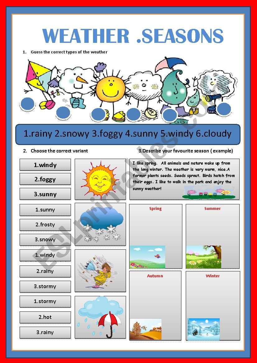 WEATHER.SEASONS worksheet