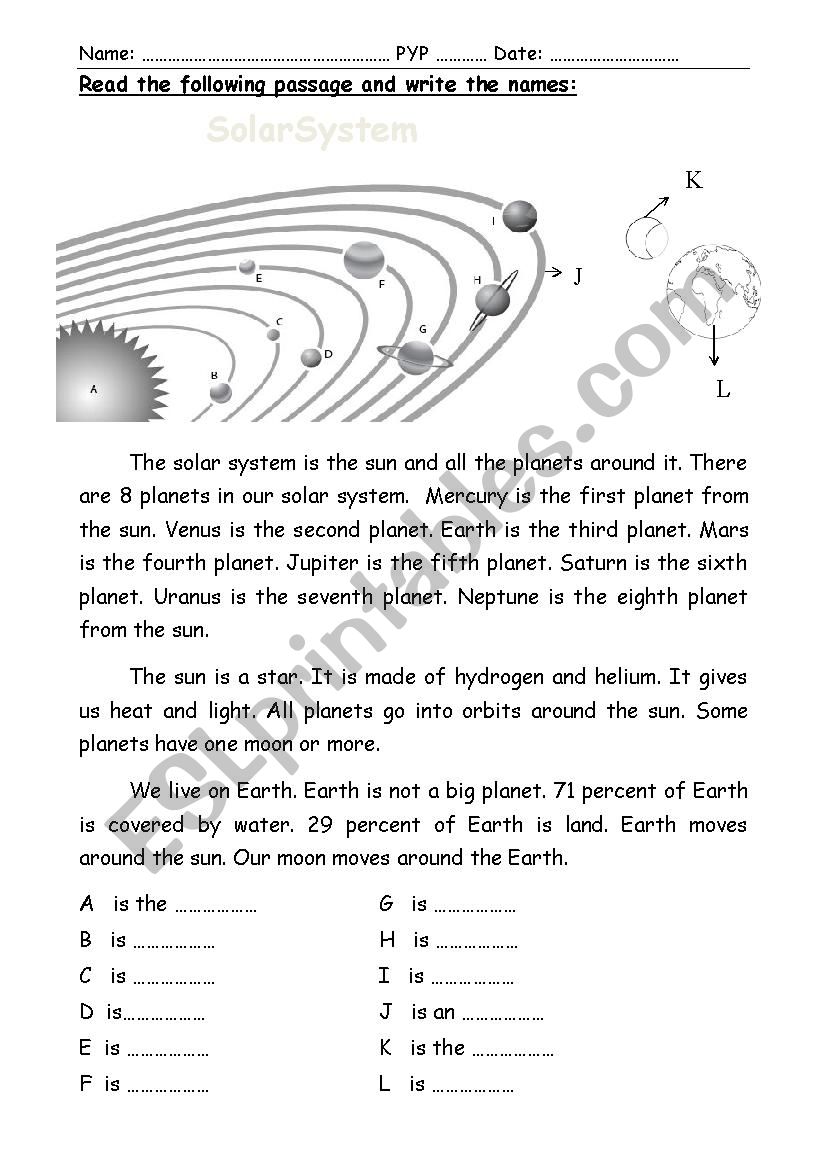 A reading passage about 