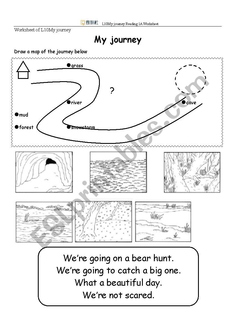 we are going on a bear hunt worksheet