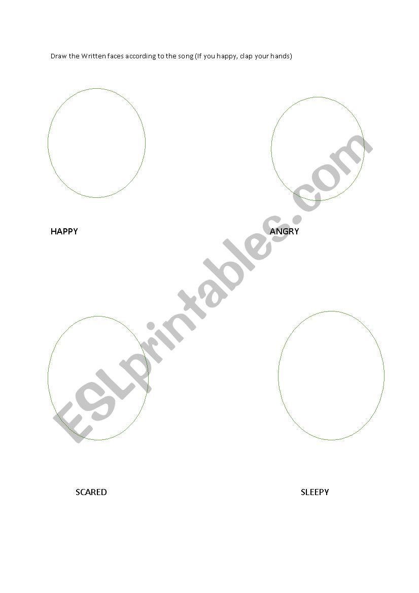 Draw faces worksheet