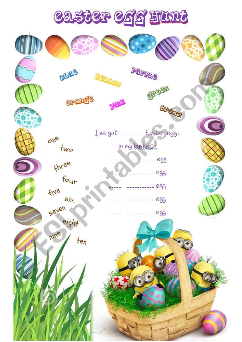 EASTER EGG HUNT - COLOURS & NUMBERS