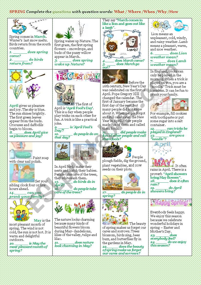 Happy Spring! worksheet