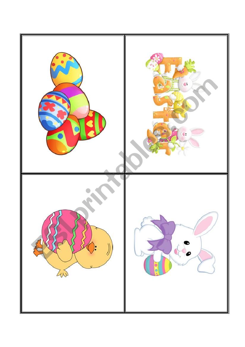 Easter flashcards worksheet