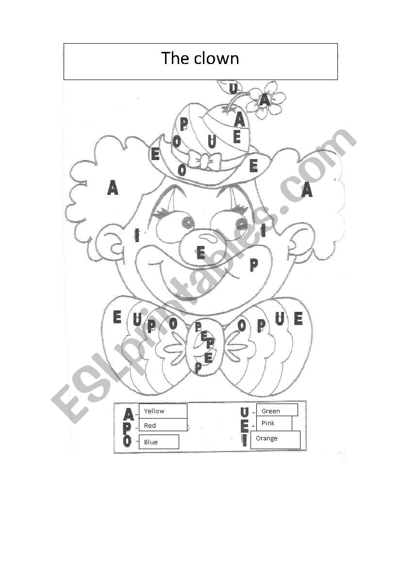 The clown worksheet