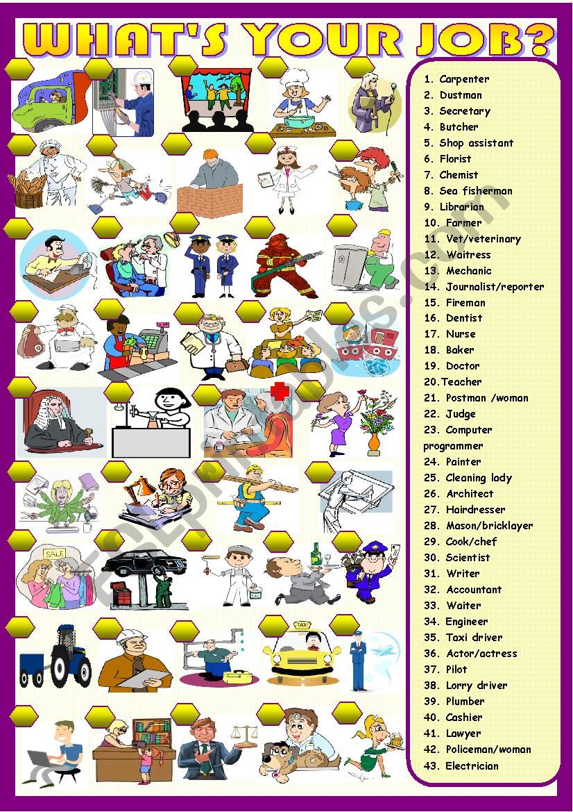 WhatÂ´s your job? worksheet