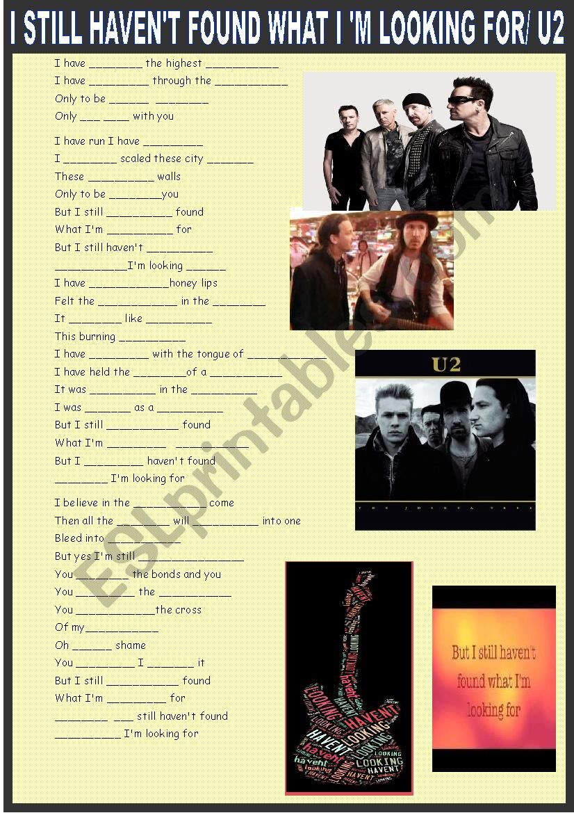 I still havent found what I am looking for, U2 /present perfect
