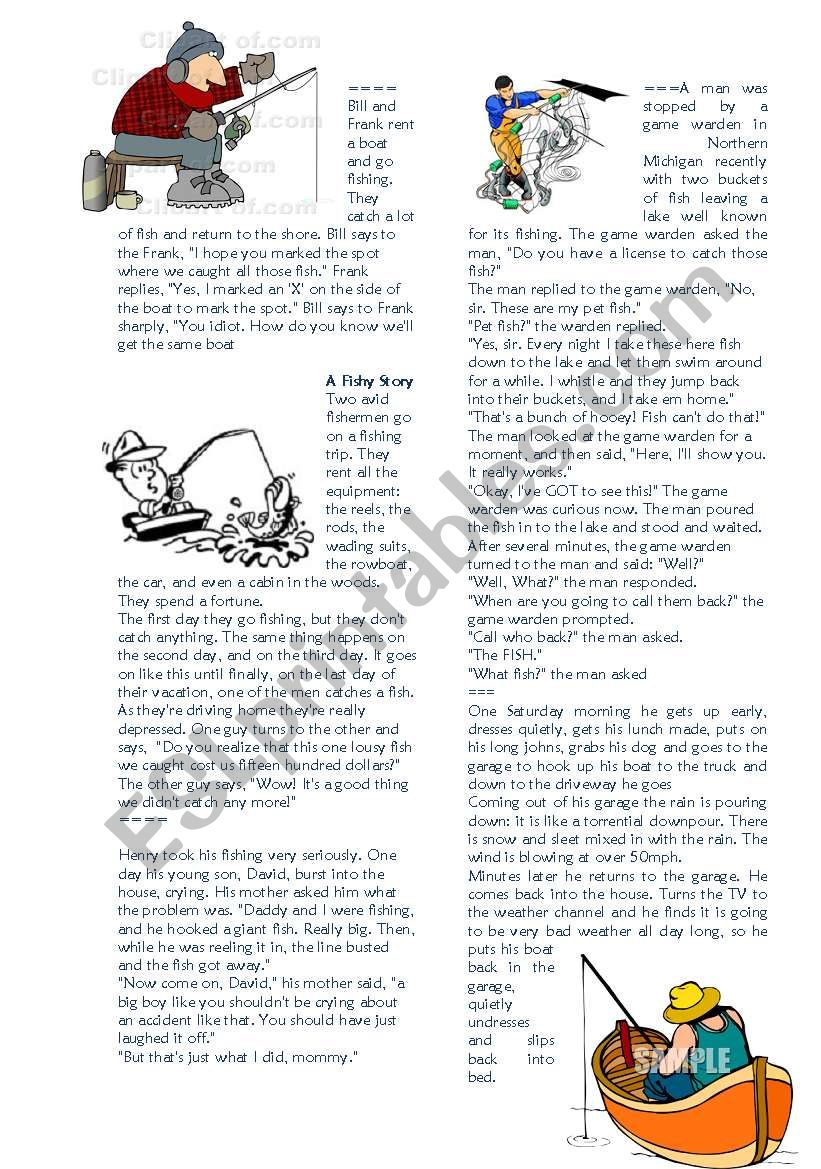 Fishing Jokes worksheet