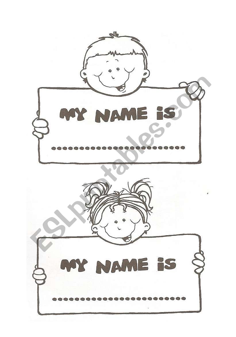 My name is... worksheet