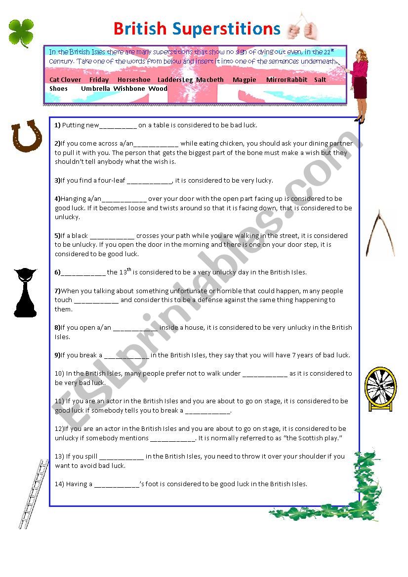 british-superstitions-esl-worksheet-by-spinney