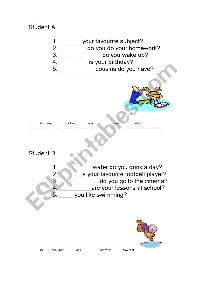 Wh Questions worksheet