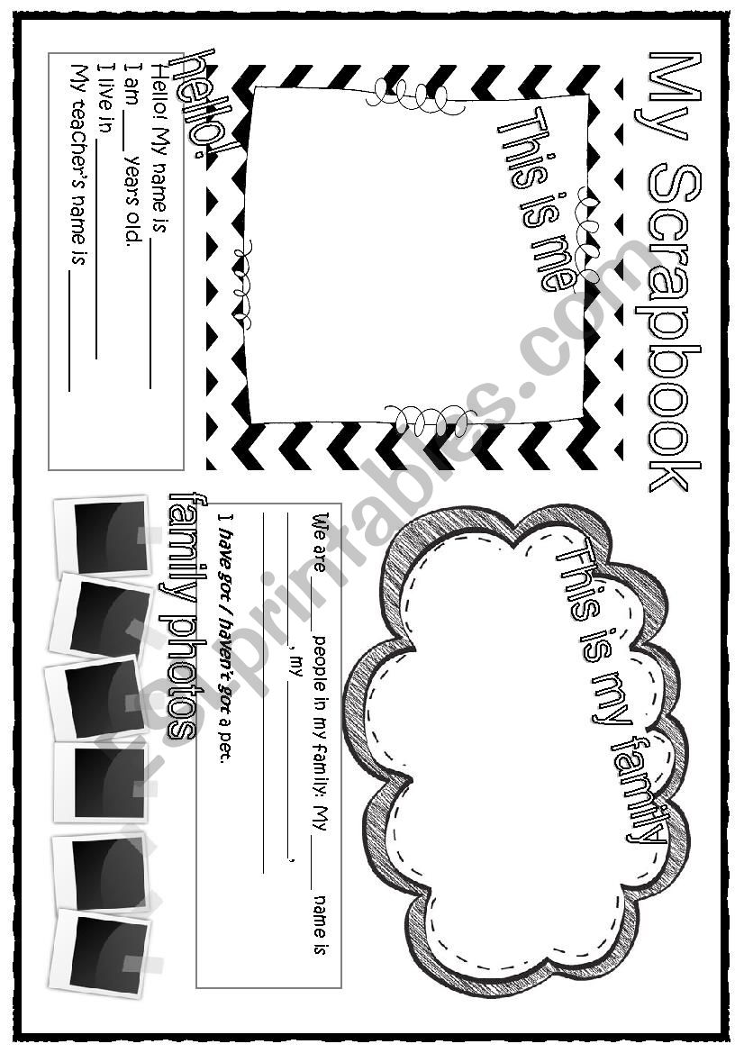 My scrapbook worksheet