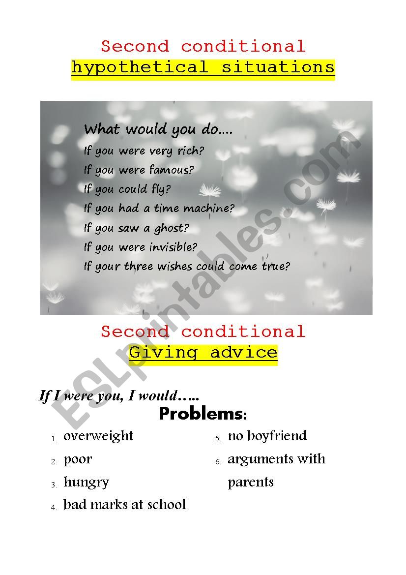 2nd conditional worksheet