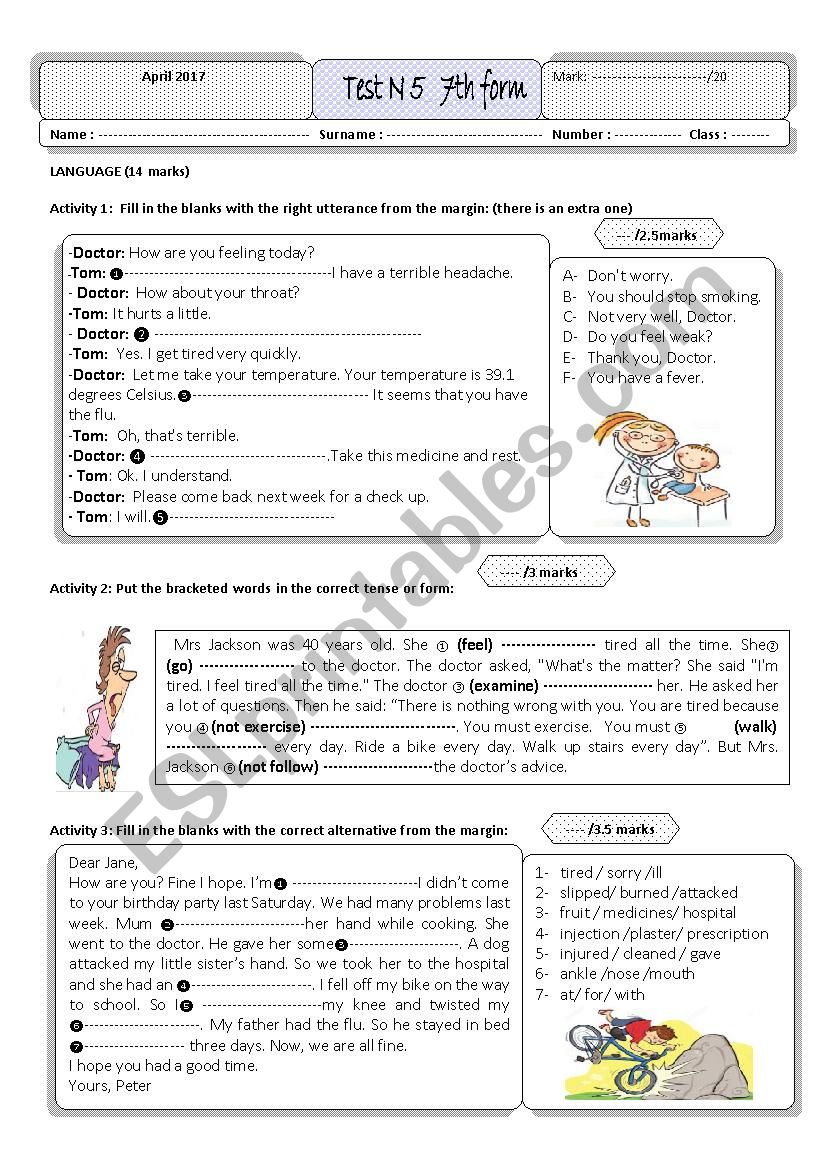 test 5 worksheet