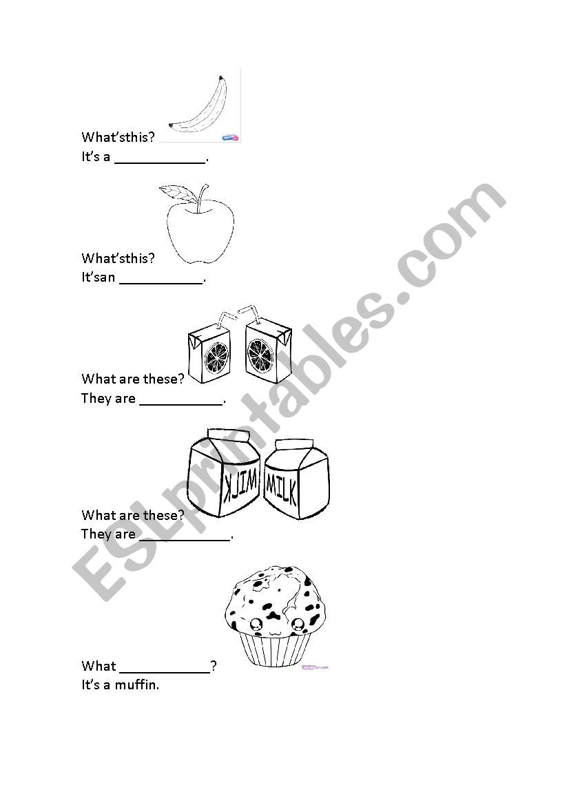 Whats this? What are these?  worksheet