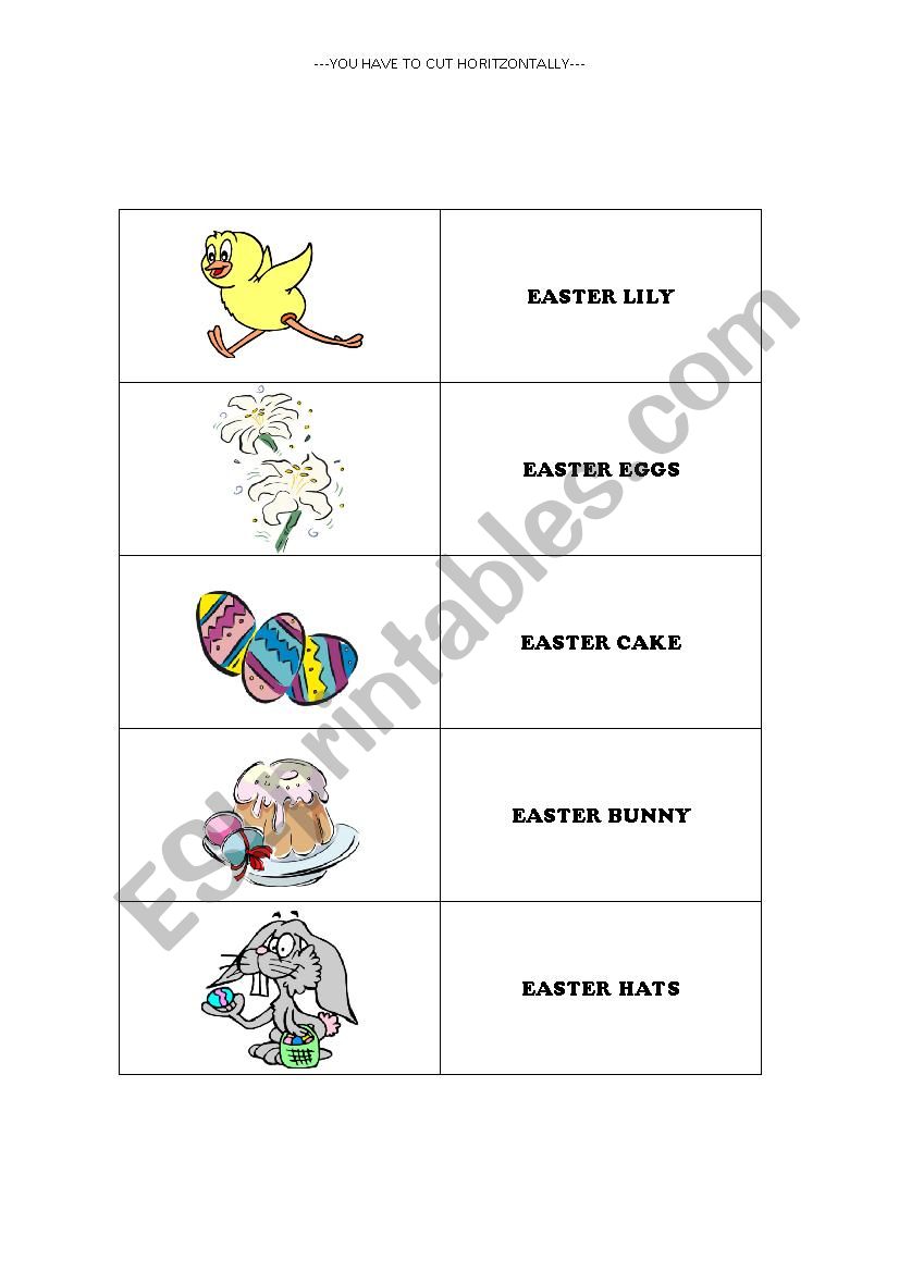 Easter Domino Game worksheet