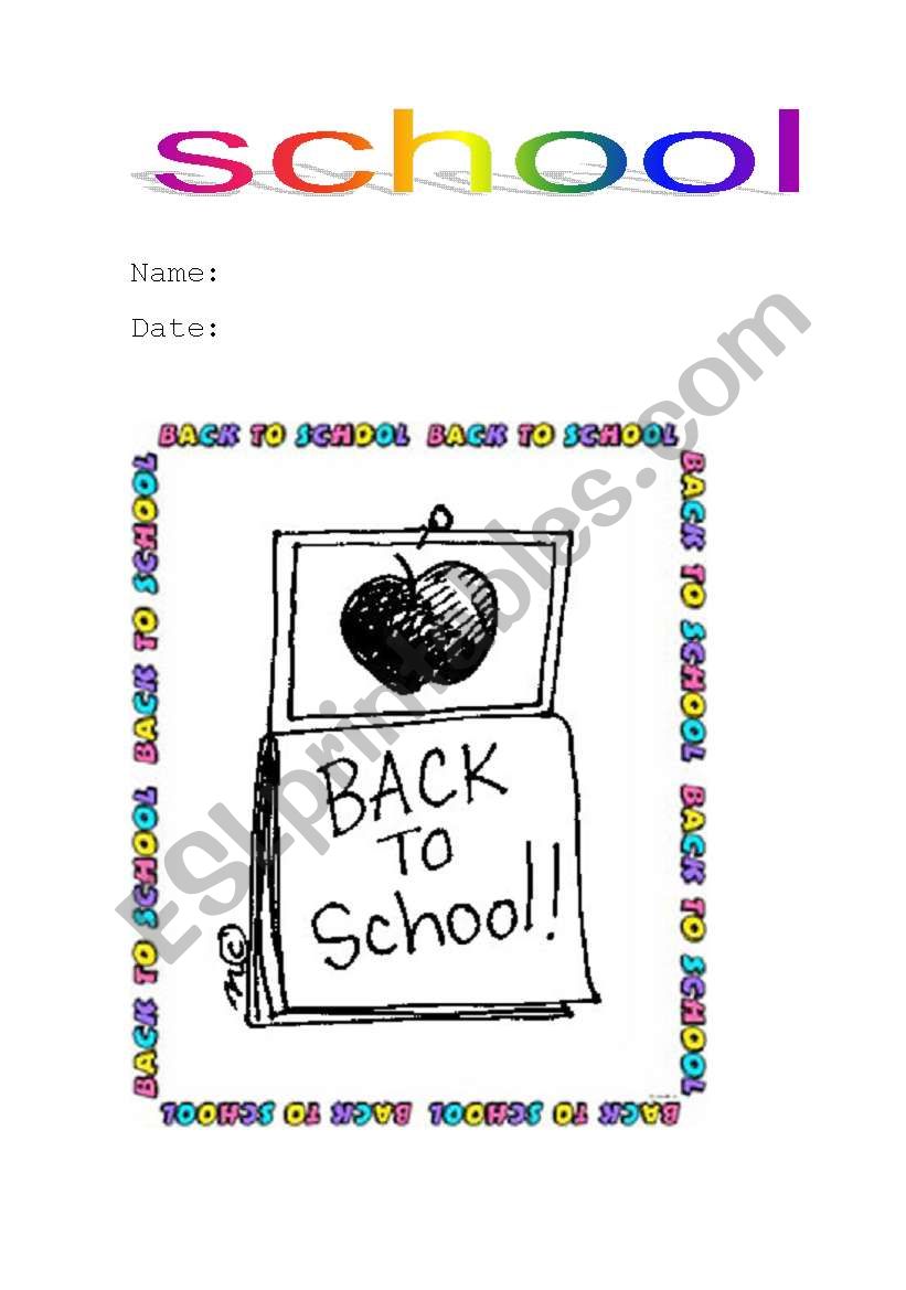 back to school worksheet