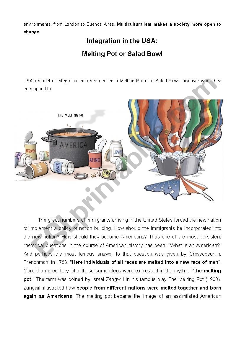 požičať niečo pomocník melting pot vs salad bowl worksheet puberta Päť
