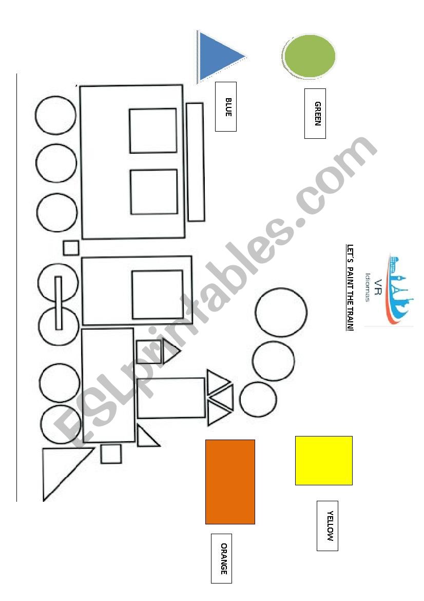 color the train worksheet