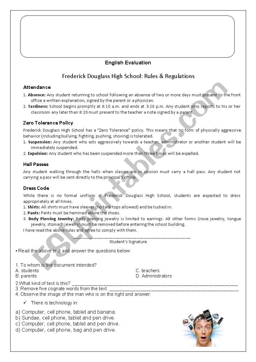 Reading Activity worksheet