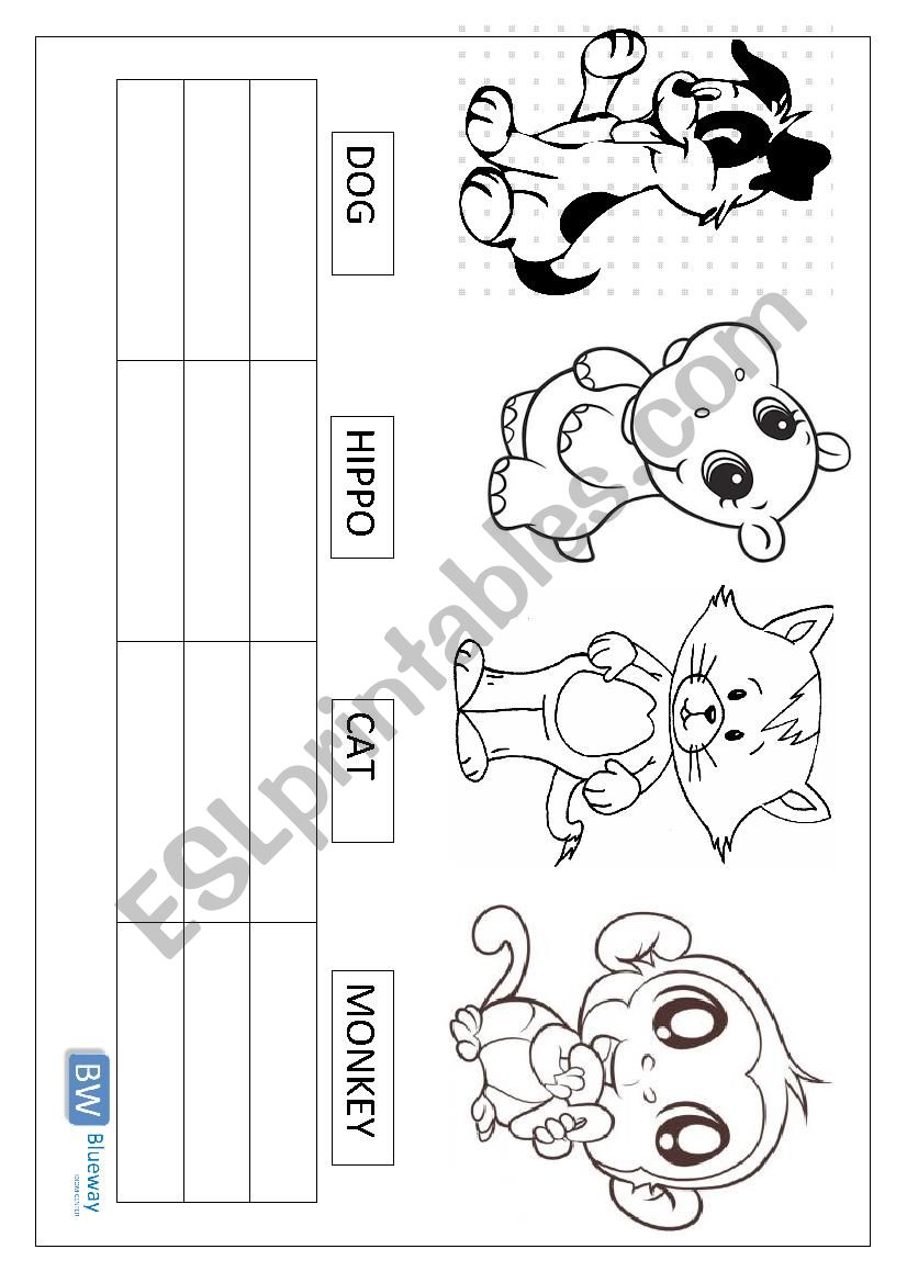 Animals worksheet